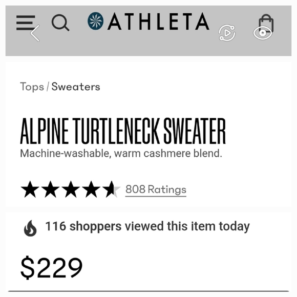 ATHLETA cashmere blend turtleneck cowl sweater fuschia pink rare limited edition - Picture 14 of 17